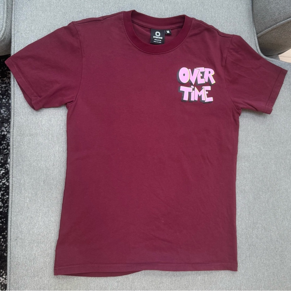 Mens Over Time Maroon T-Shirt
